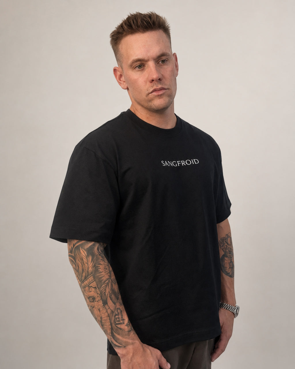 SF Box Tee | T-shirt coupe boxy (noir)
