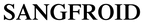 SANGFROID BLACK LOGO with a clear background