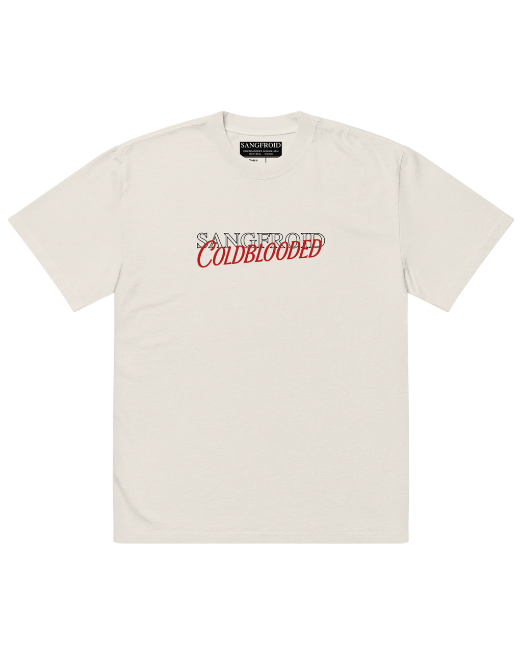 Coldblooded | Oversized Tee (Faded Bone)