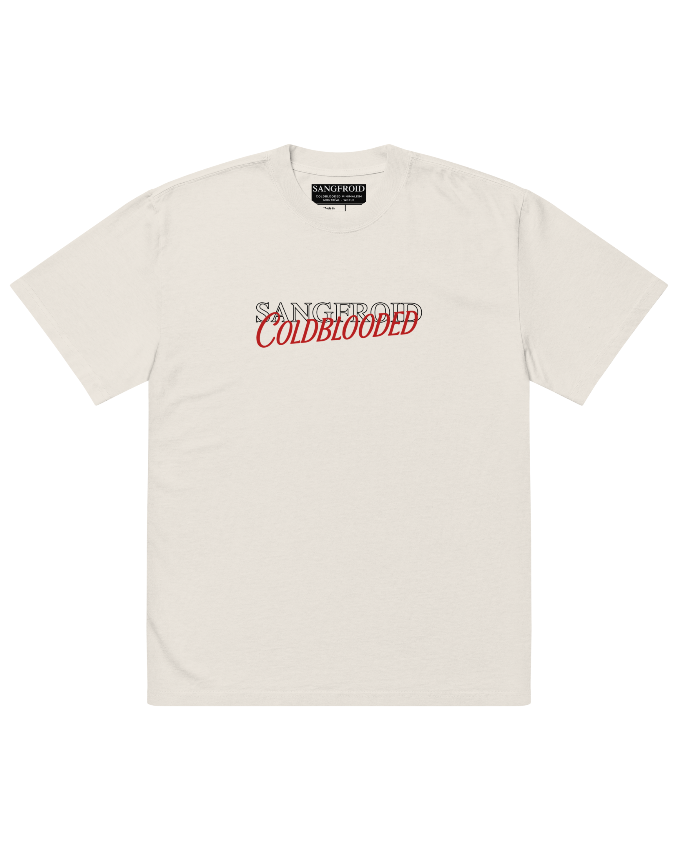 Coldblooded | Oversized Tee (Faded Bone)