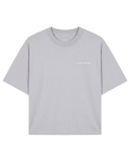 A light gray crewneck t-shirt with a small white 'SANGFROID' logo on the left chest, displayed flat against a solid white background.