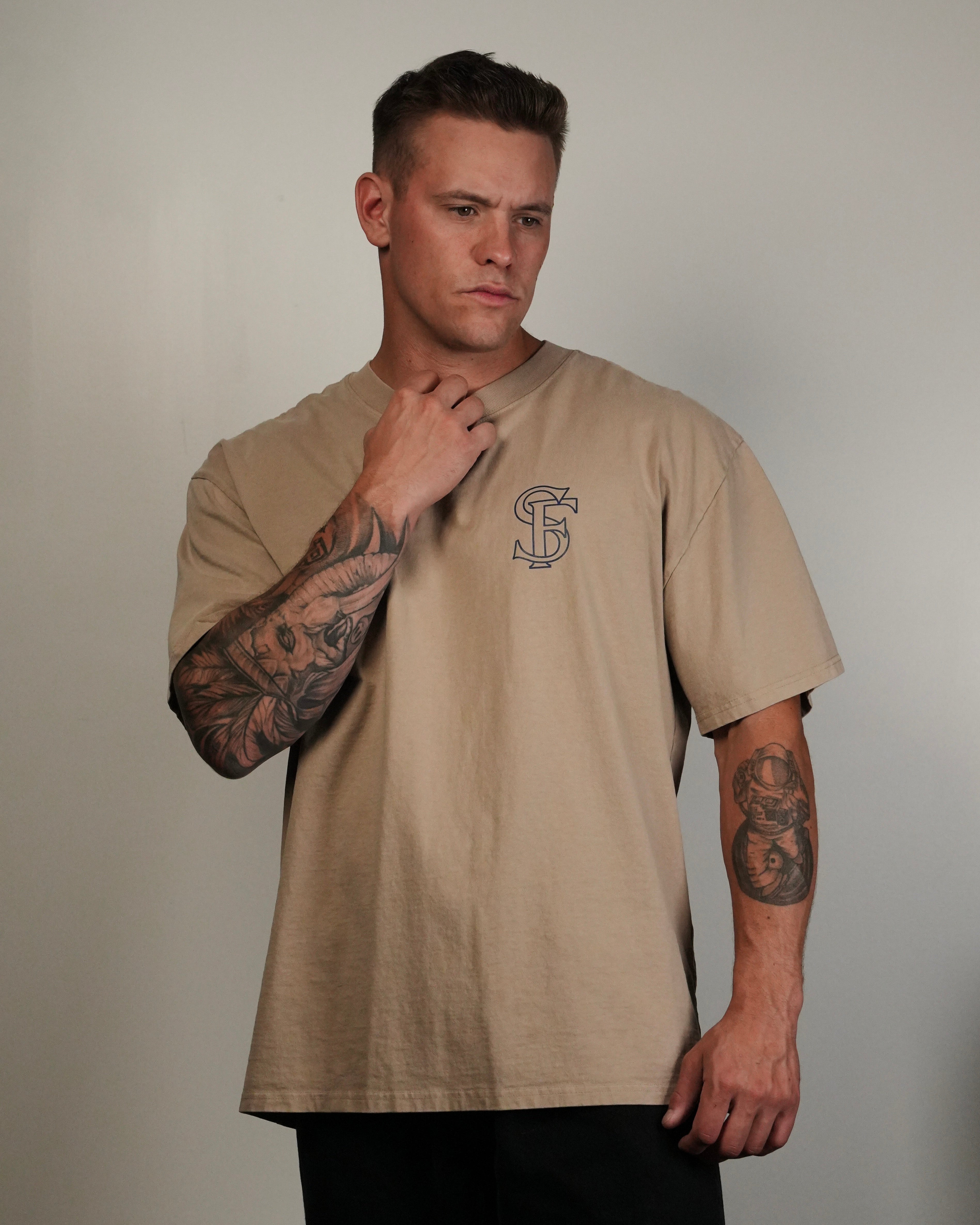 SF Minimalism | Oversized Tee (Faded Khaki)