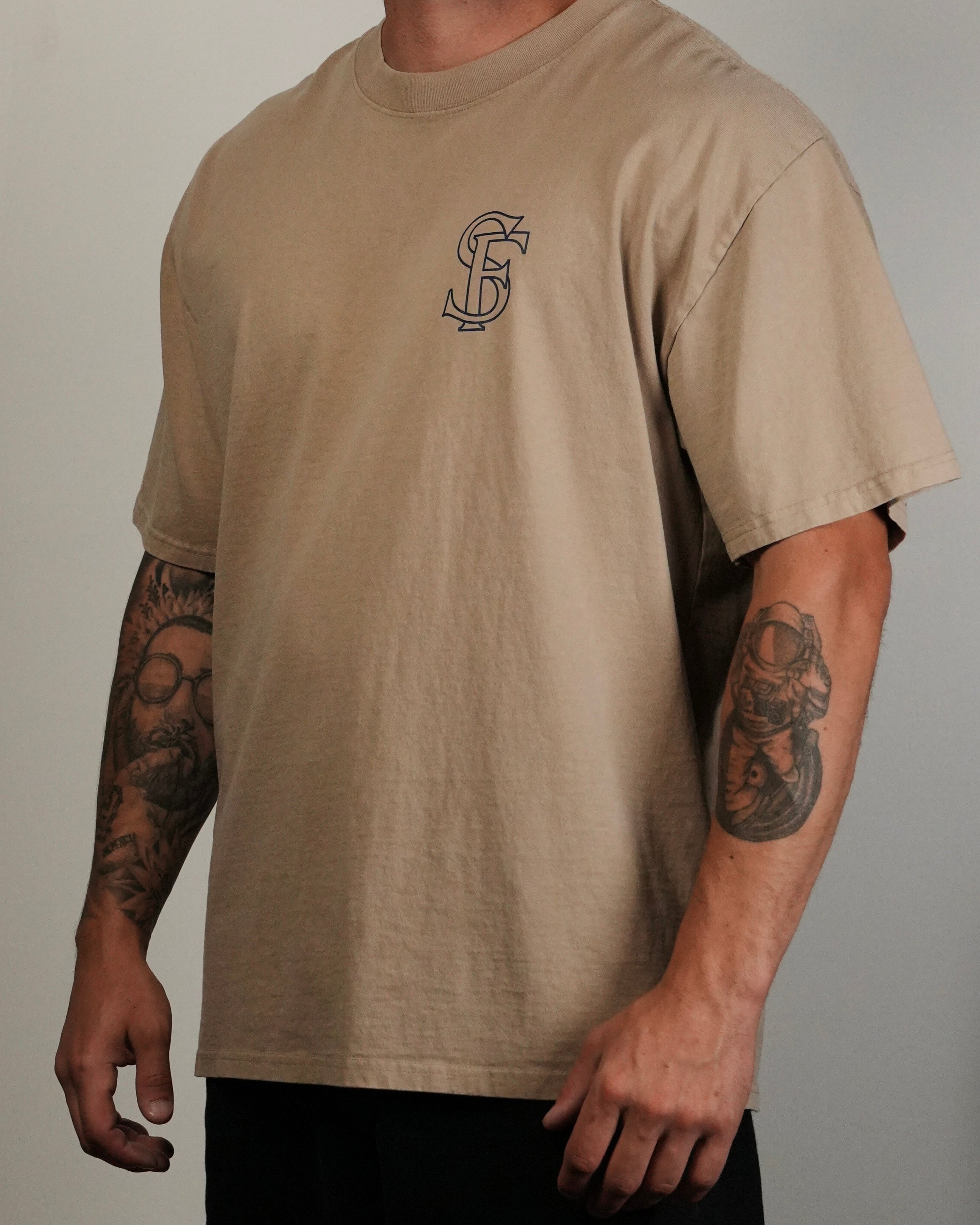 SF Minimalism | Oversized Tee (Faded Khaki)