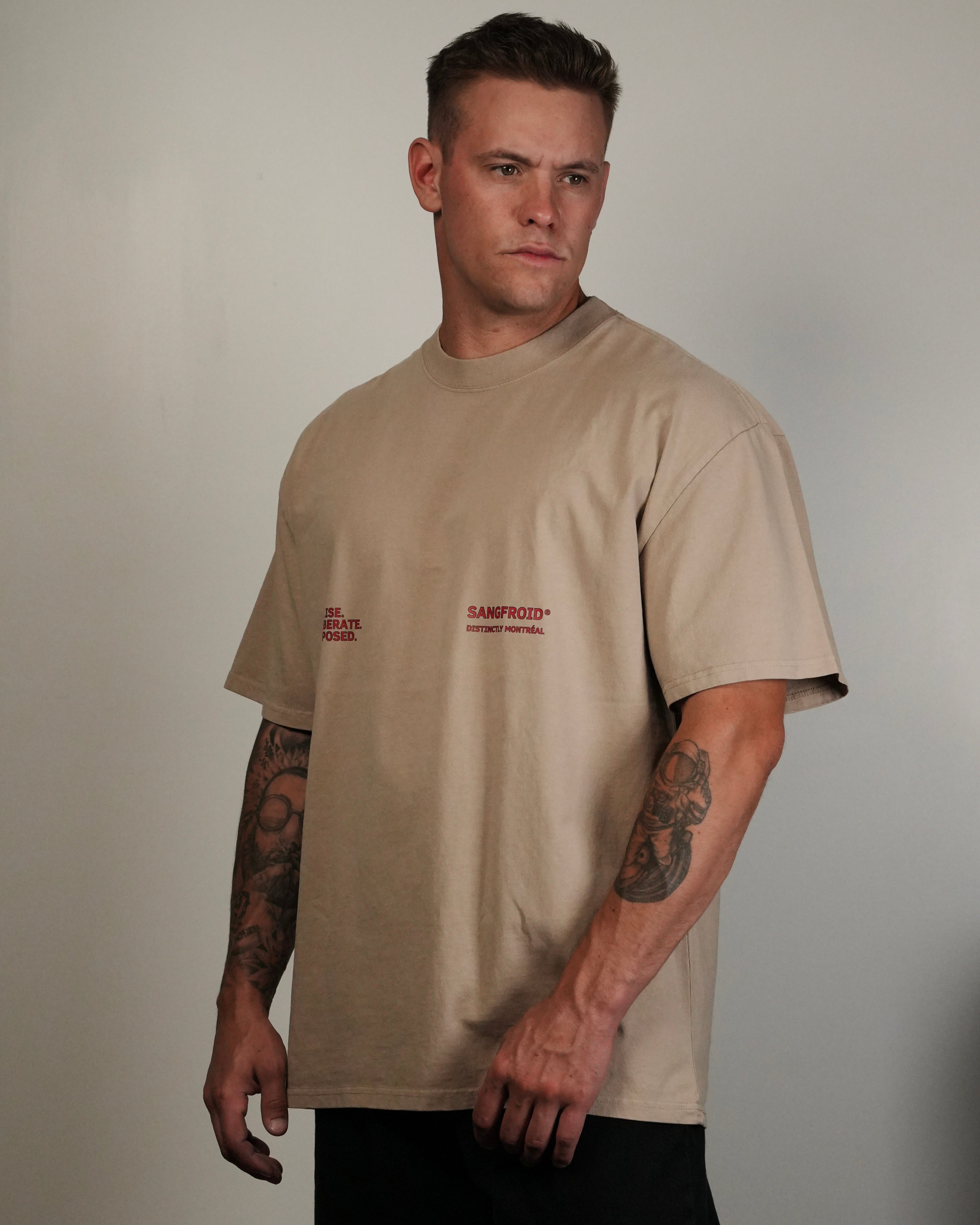 Distinctly MTL | Oversized Tee (Faded Khaki)