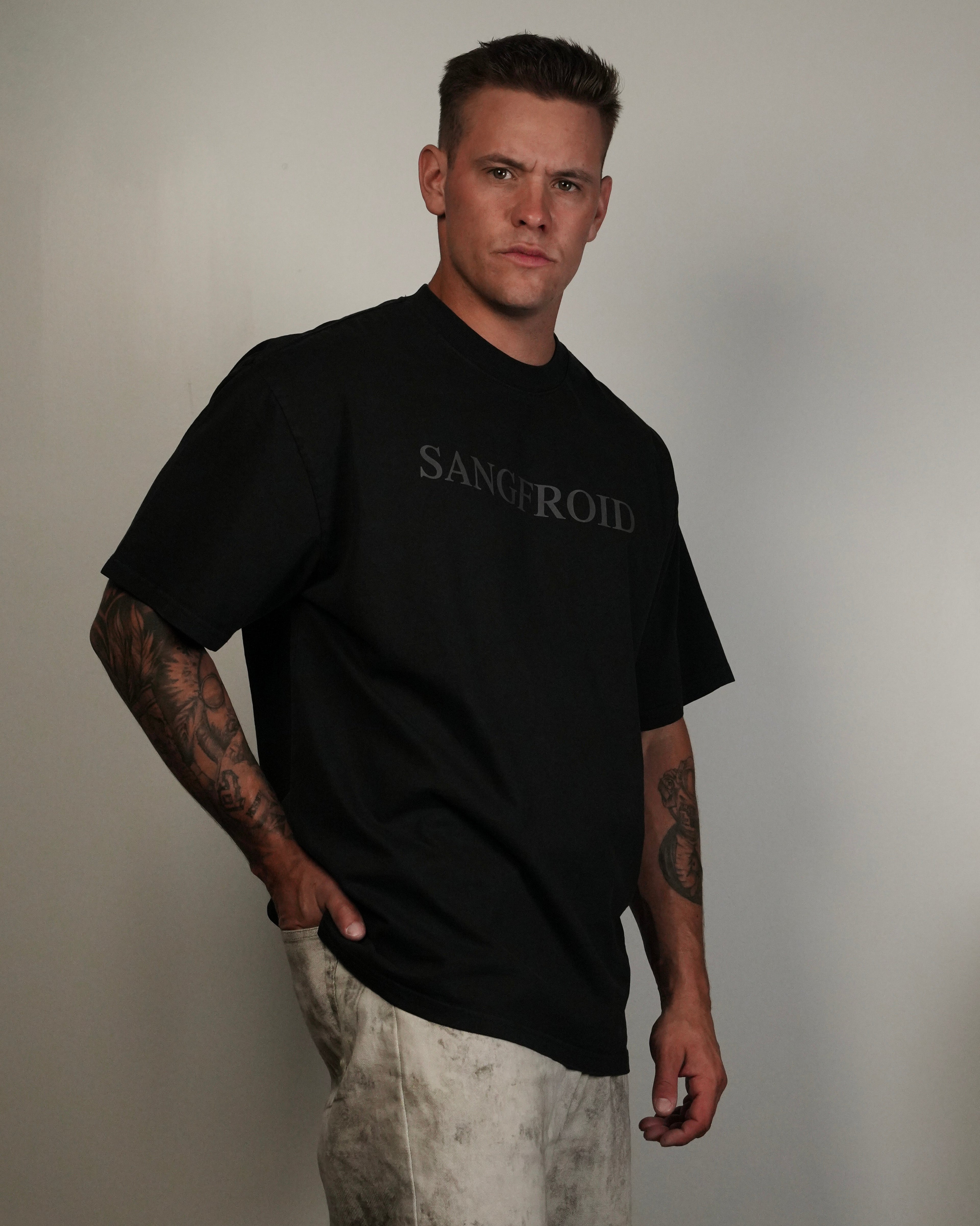 SF Classic | Oversized Tee (Faded Black)
