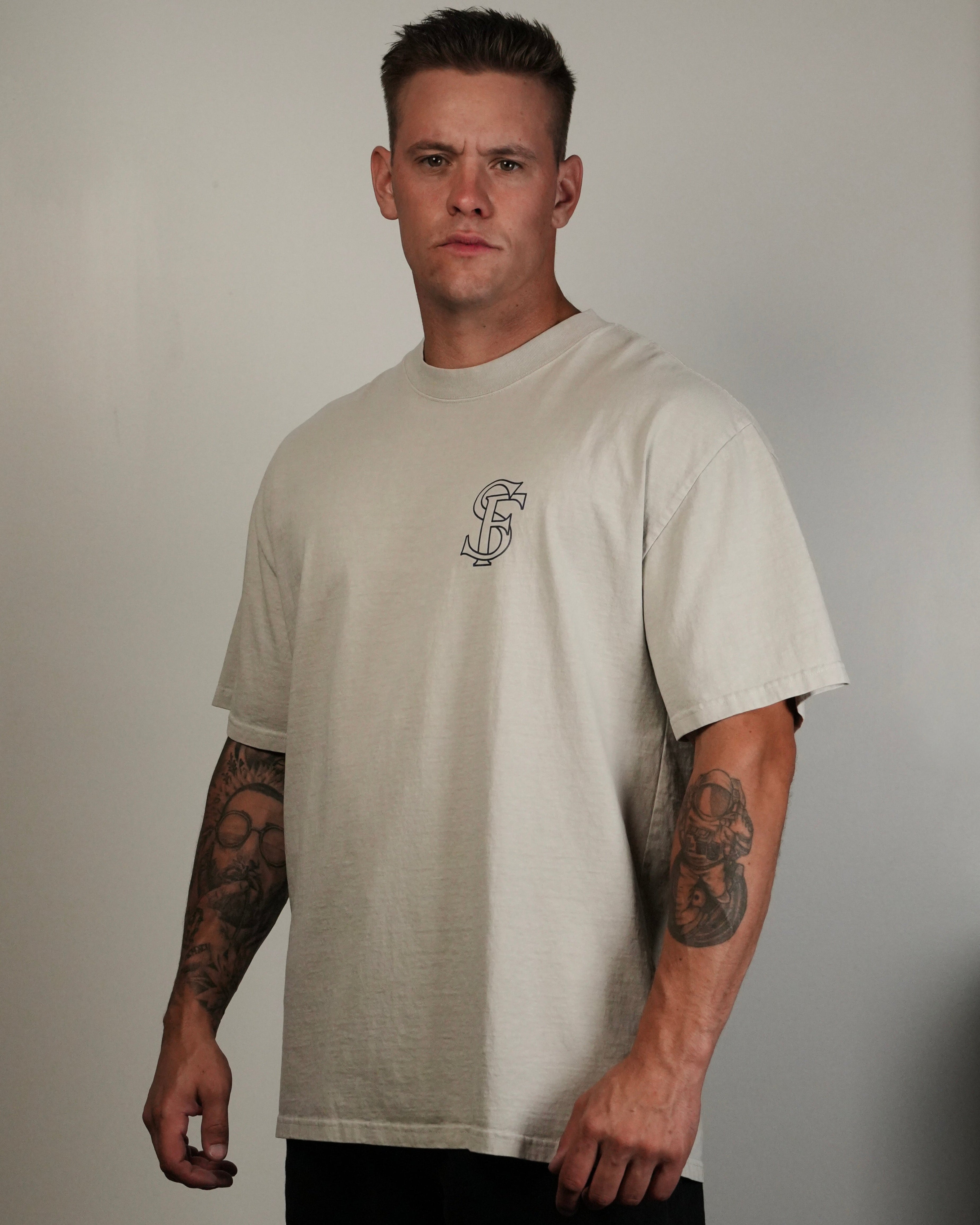 SF Minimalism | Oversized Tee (Faded Bone)
