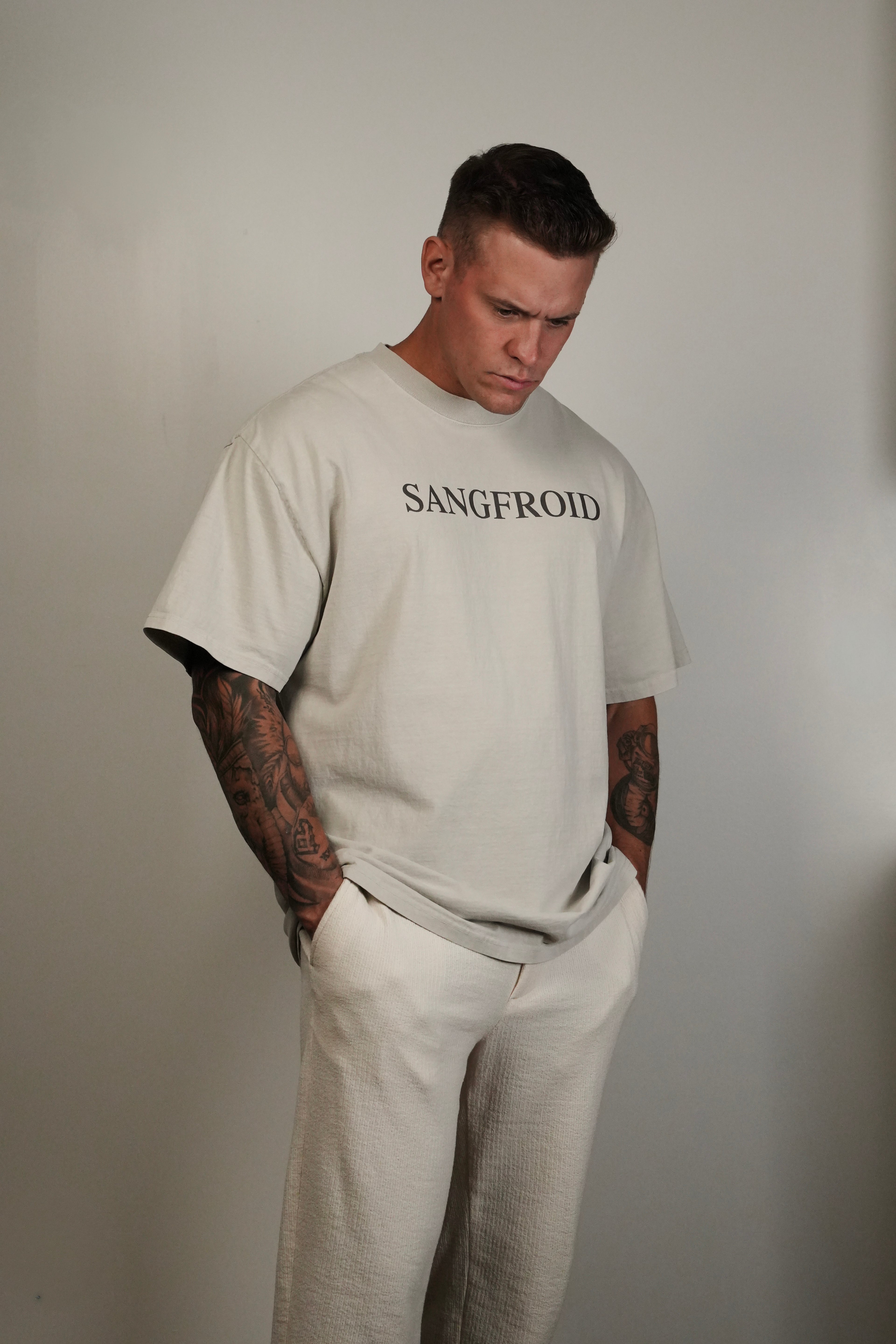 SF Classic | Oversized Tee (Faded Bone)