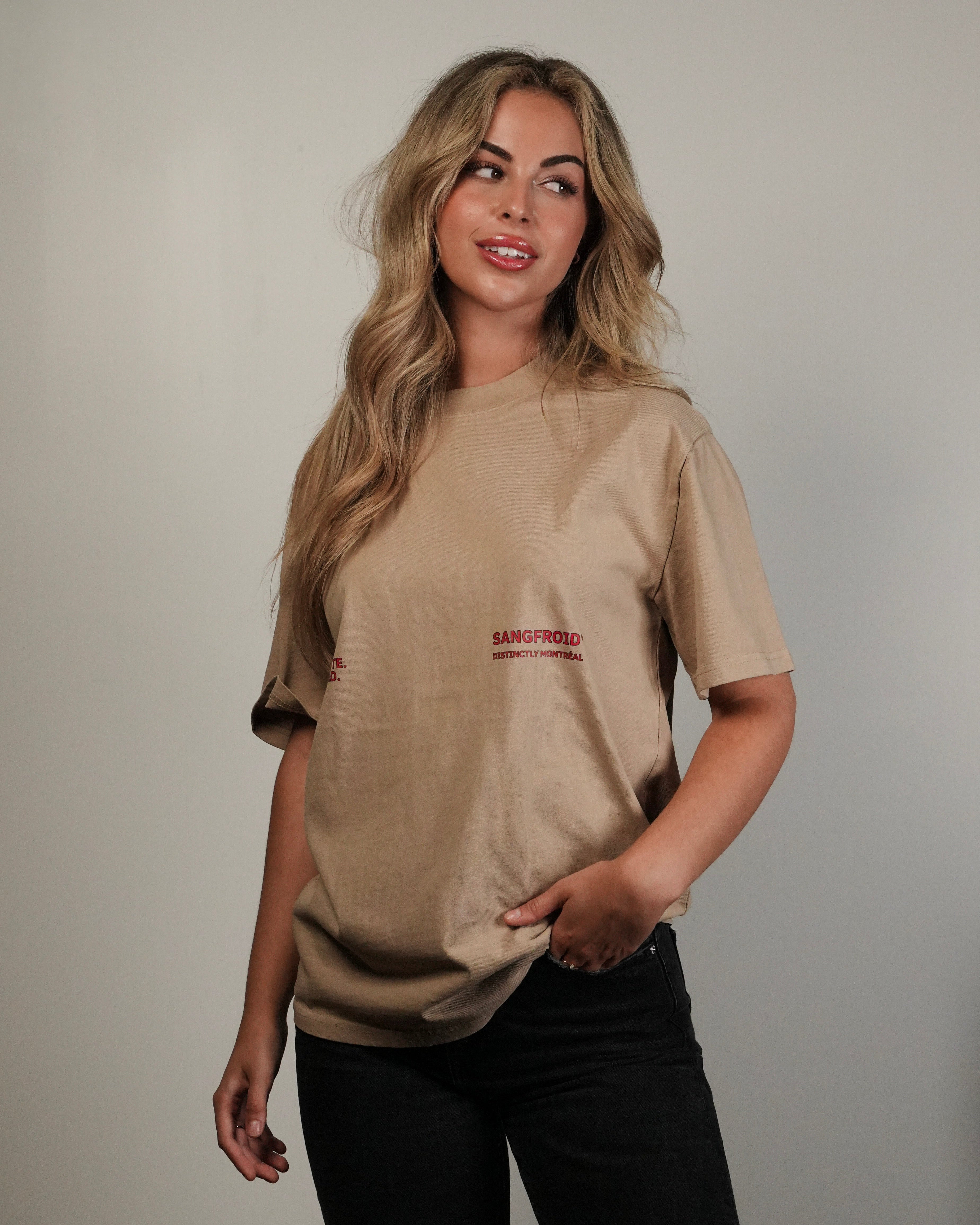 Distinctly MTL | Oversized Tee (Faded Khaki)